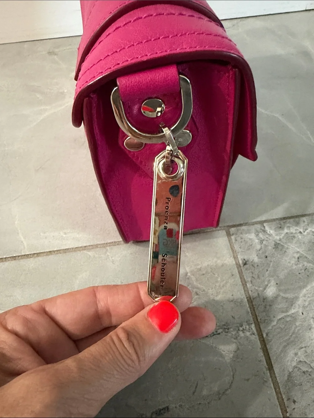 Proenza schouler ps1 mini Bright Pink Leather Crossbody Bag